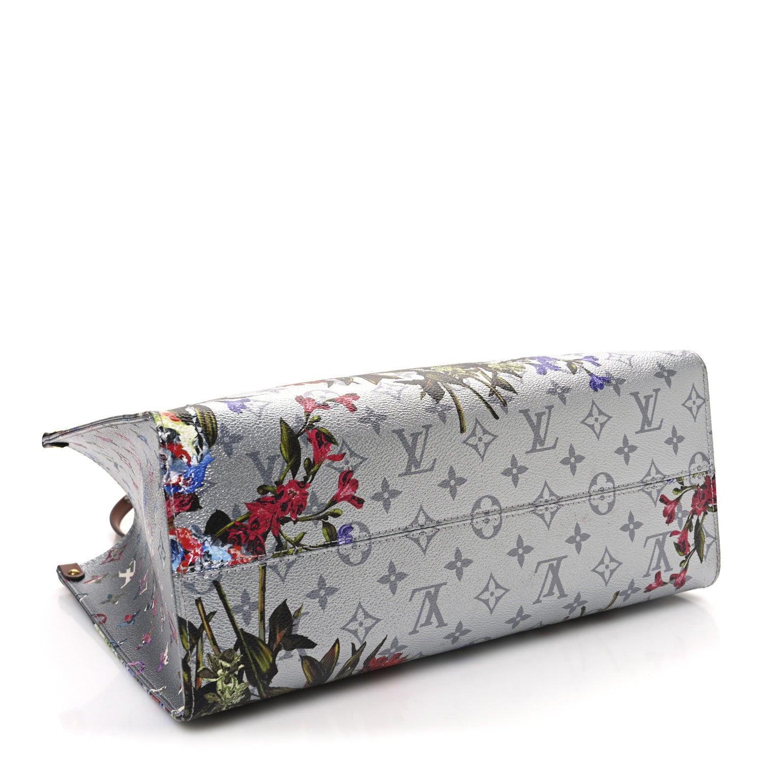 Louis Vuitton Metallic Monogram LV Garden OnTheGo MM Silver 4 of 11