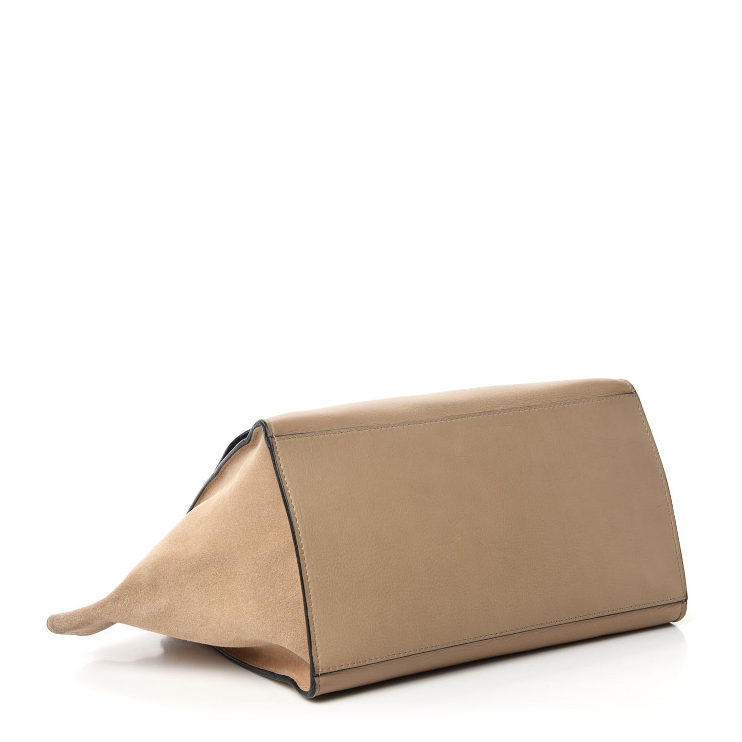 Smooth Calfskin Suede Medium Trapeze Sahara