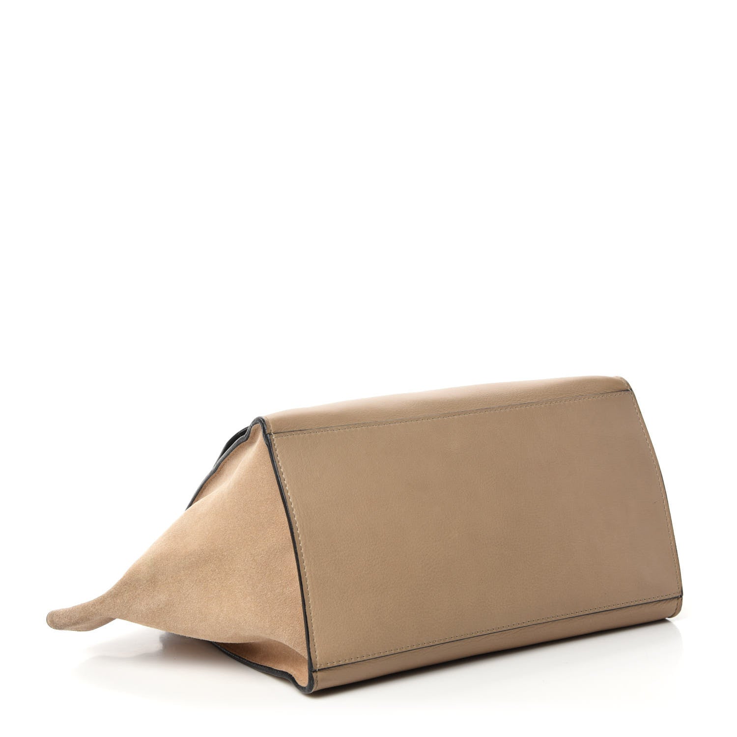 Celine Smooth Calfskin Suede Medium Trapeze Sahara 4 of 13