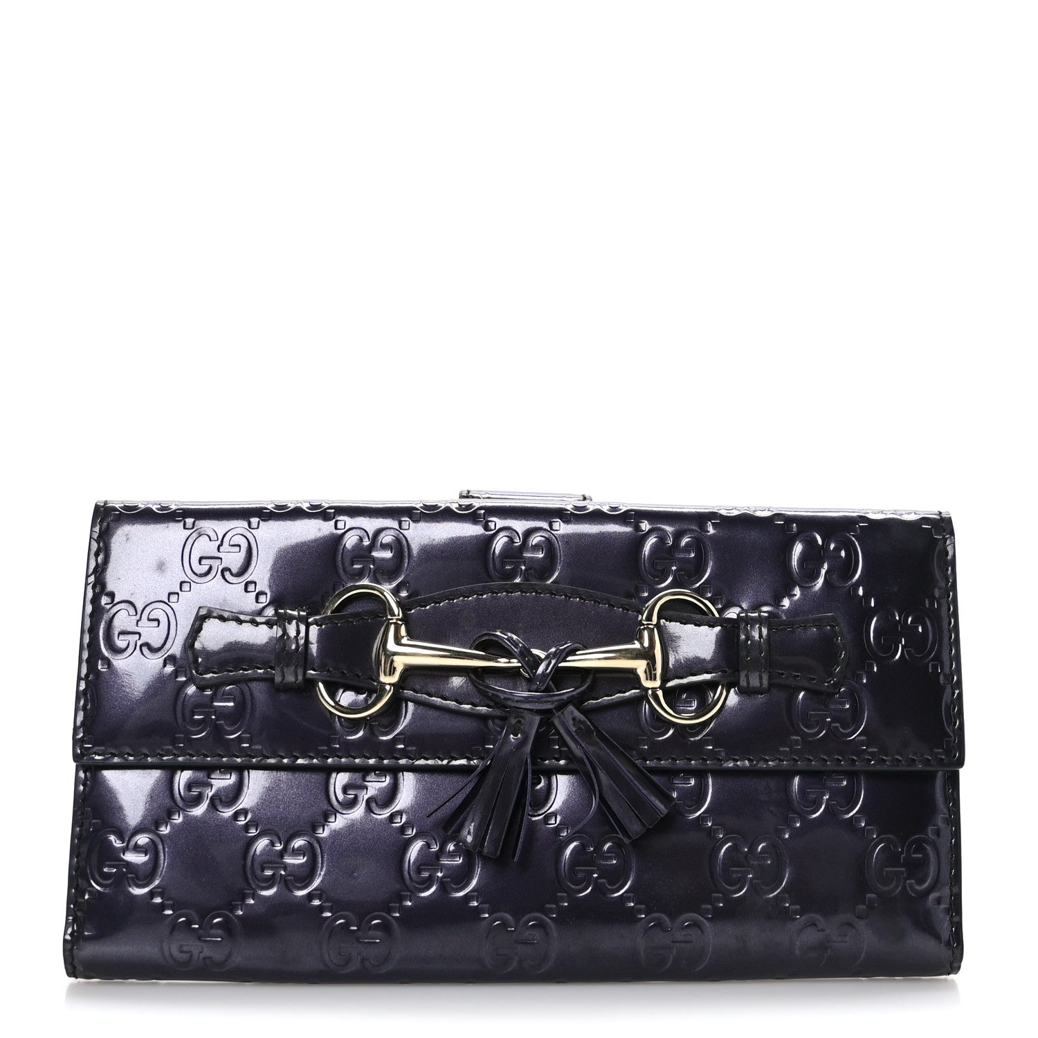 Gucci Shine Guccissima Emily Continental Wallet Melanzana 1 of 7