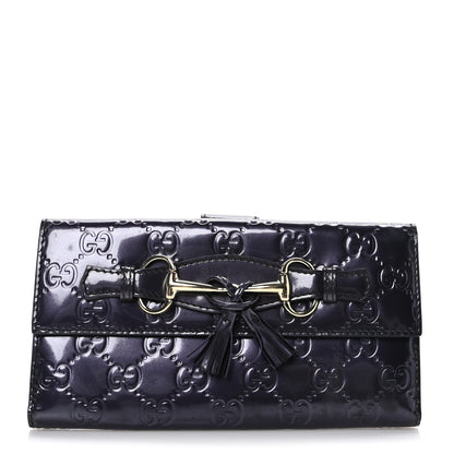 Gucci Shine Guccissima Emily Continental Wallet Melanzana 1 of 7
