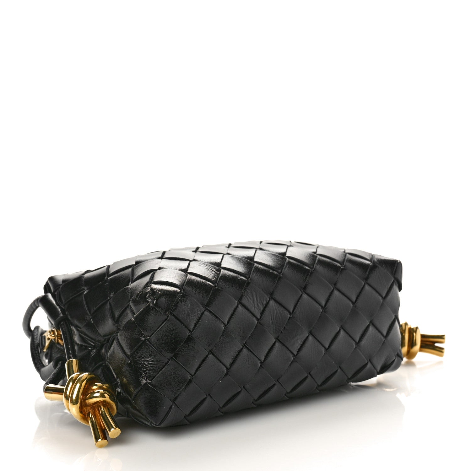 Bottega Veneta Nappa Intrecciato Metallic Knot Mini Loop Camera Bag Black 4 of 8