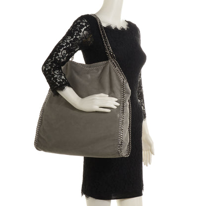 Stella McCartney Faux Leather Shaggy Deer Falabella Big Tote Grey 2 of 9