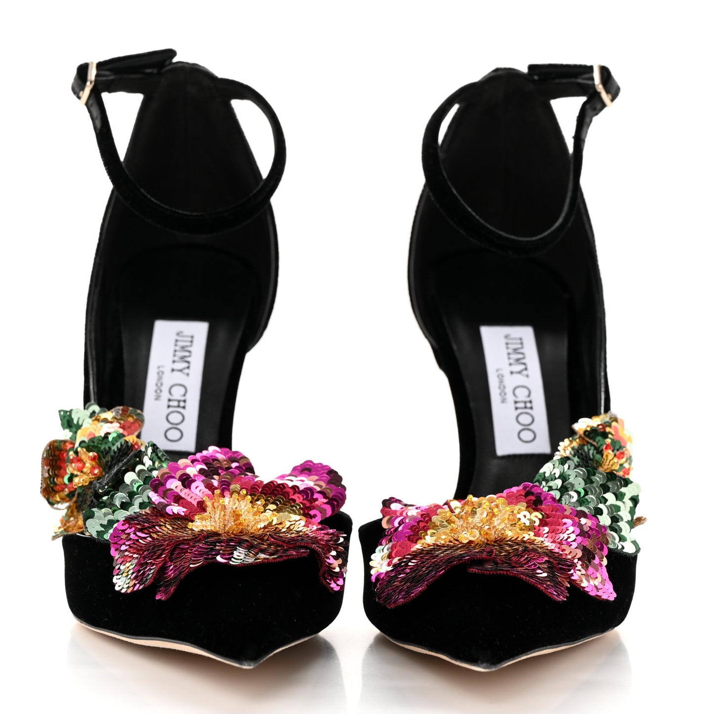 Sequin Velvet Azara 100 Pumps 37 Black