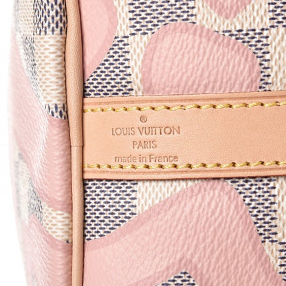 Louis Vuitton Damier Azur Tahitienne Speedy Bandouliere 30 Rose Ballerine 7 of 11