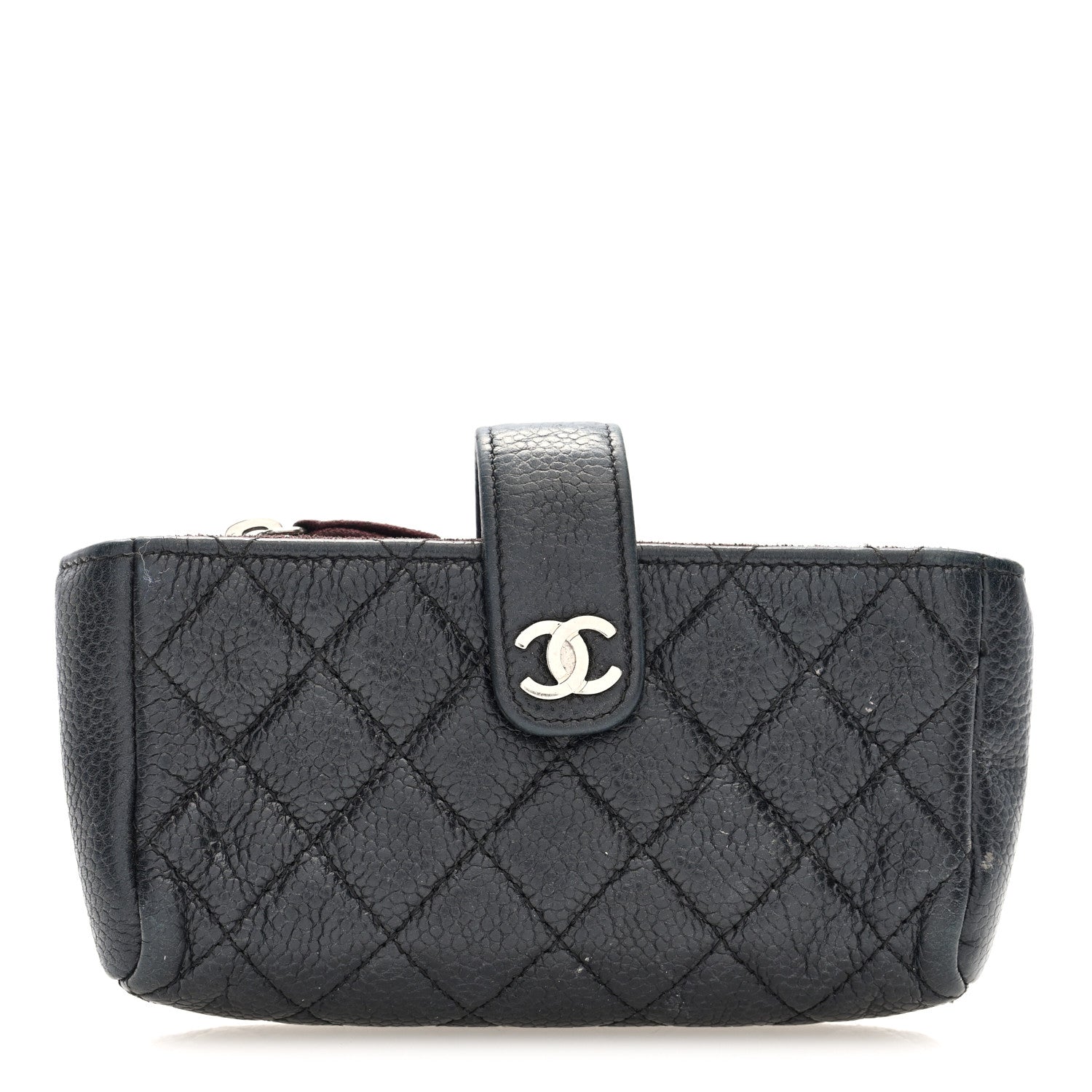 Chanel Caviar Quilted Mini Phone Holder Clutch Black 1 of 16