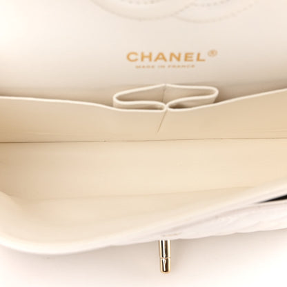 Chanel Caviar Quilted Medium Double Flap White 5 of 10