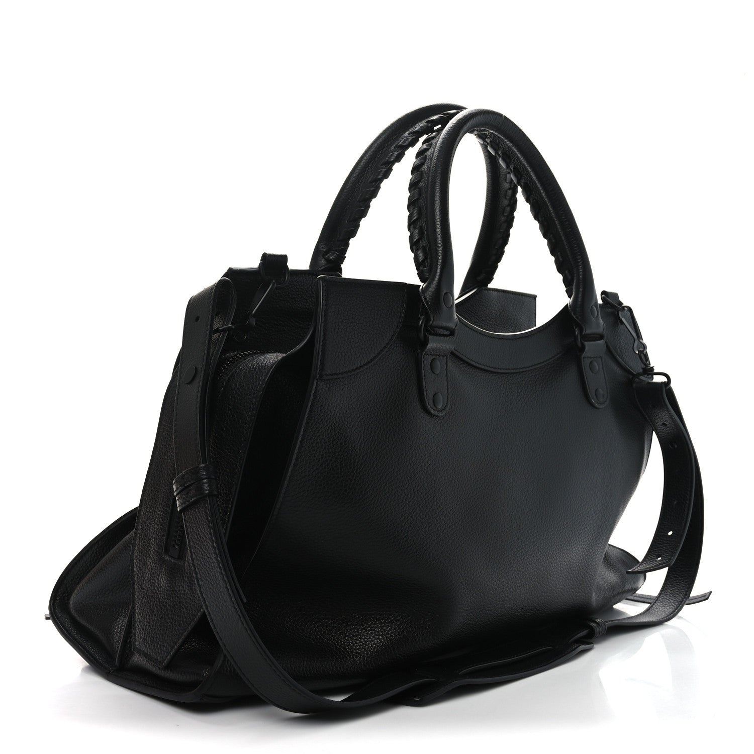 Balenciaga Grained Calfskin Neo Classic Black Hardware Medium City Black 3 of 9