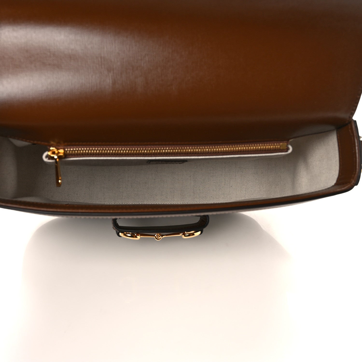 Gucci GG Supreme Monogram Azalea Calfskin Web Medium Horsebit 1955 Shoulder Bag Beige Ebony Brown Sugar 5 of 8