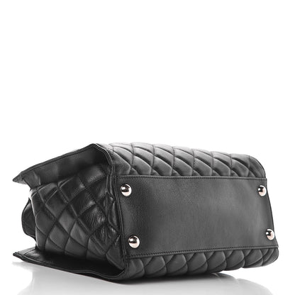 Chanel Calfskin Quilted Small Chic and Soft Shopping Tote Black 4 of 12
