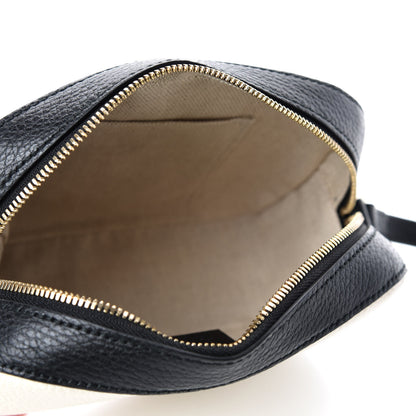 Gucci Dollar Calfskin Bi-Color Small Soho Disco Bag Mystic White Black 5 of 10