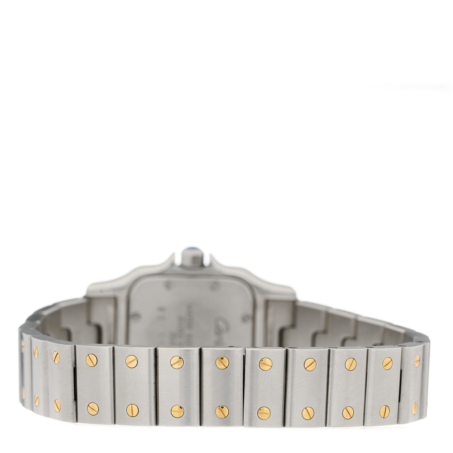 Stainless Steel 18K Yellow Gold 24mm Santos De Cartier Galbee Quartz Watch