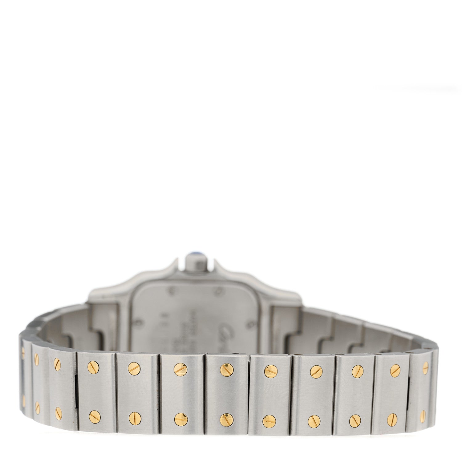 Cartier Stainless Steel 18K Yellow Gold 24mm Santos De Cartier Galbee Quartz Watch 3 of 4