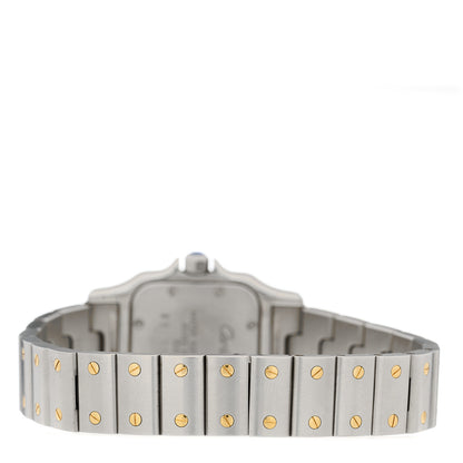 Cartier Stainless Steel 18K Yellow Gold 24mm Santos De Cartier Galbee Quartz Watch 3 of 4