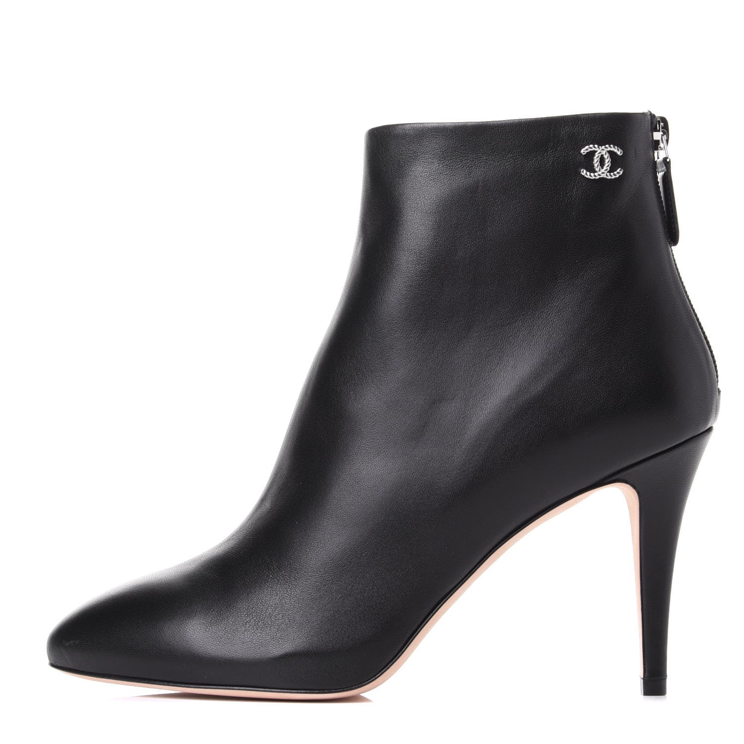Chanel Lambskin Short Ankle Boots 39 Black 1 of 10