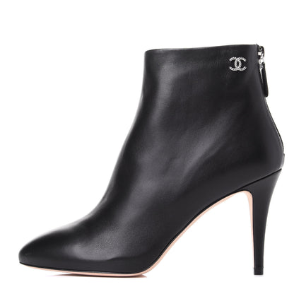 Chanel Lambskin Short Ankle Boots 39 Black 1 of 10