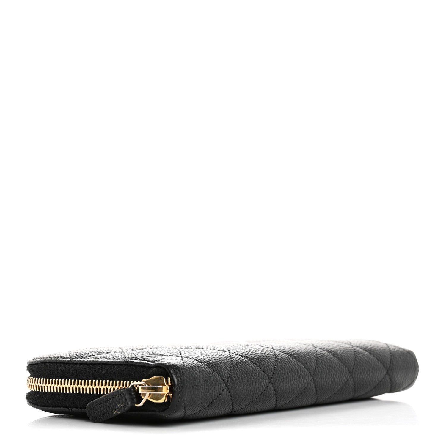Chanel Caviar Quilted Large Gusset Zip Around Wallet Black 4 of 13