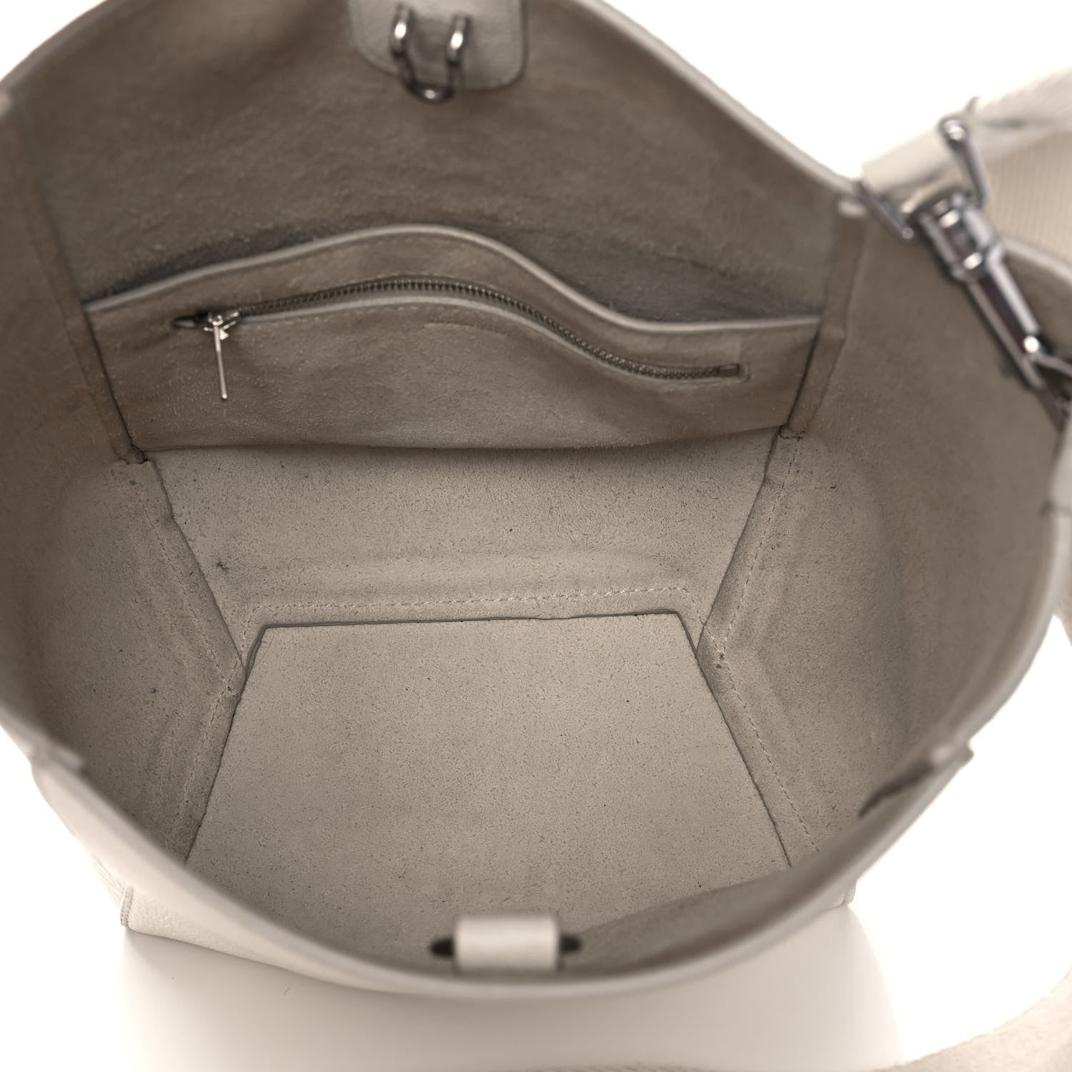 Celine Soft Grained Calfskin Small Sangle Bucket Bag White 4 of 15