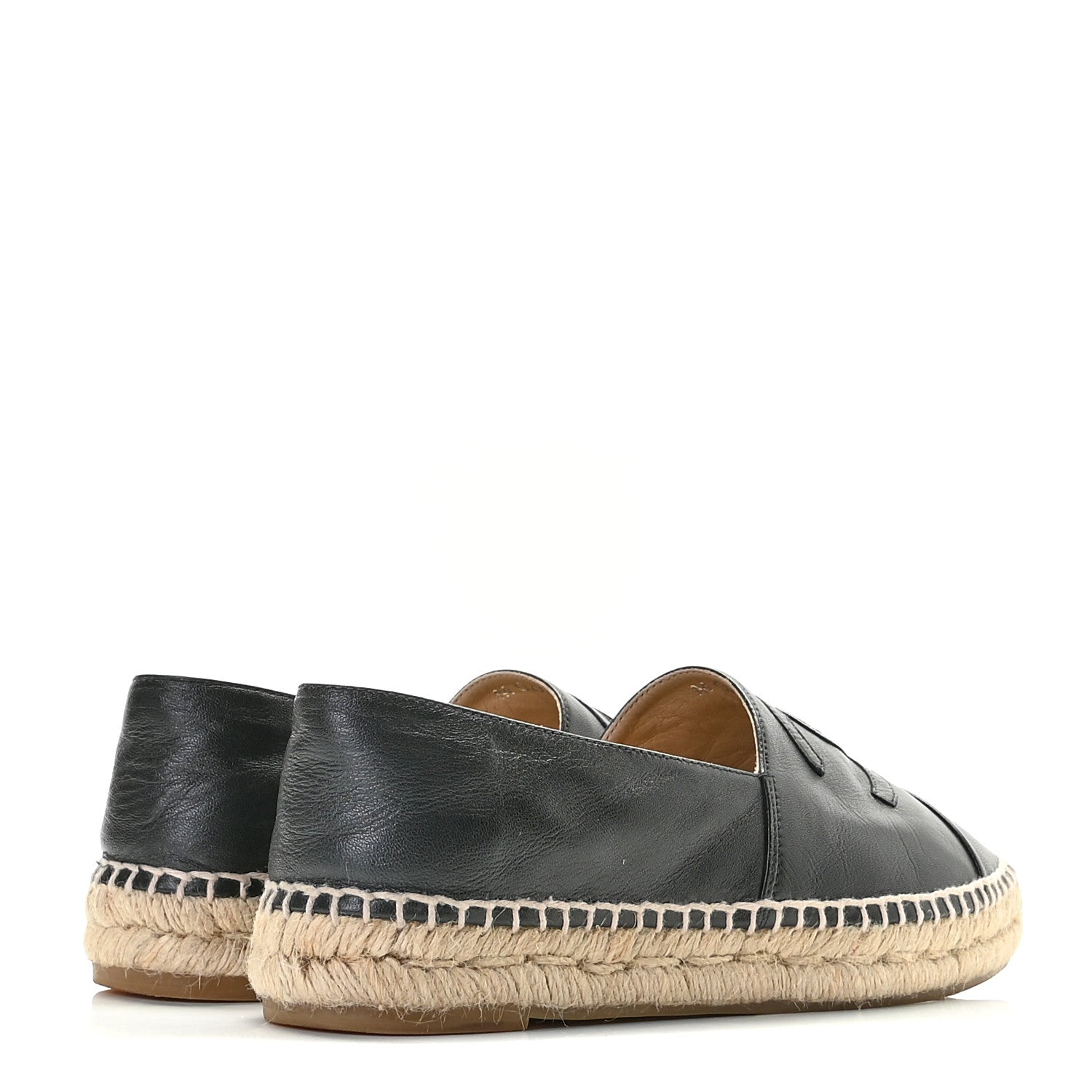 Chanel Lambskin CC Espadrilles 38 Black 3 of 15