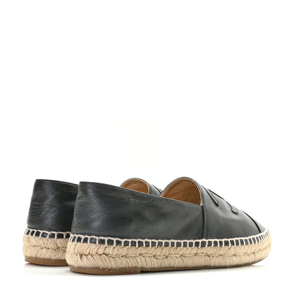 Chanel Lambskin CC Espadrilles 38 Black 3 of 15