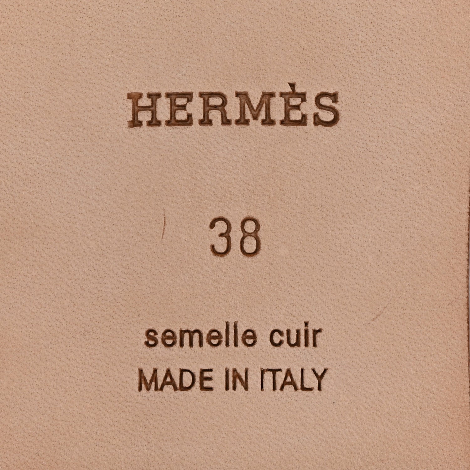 Hermes Box Calfskin Oran Sandals 38 White 6 of 10