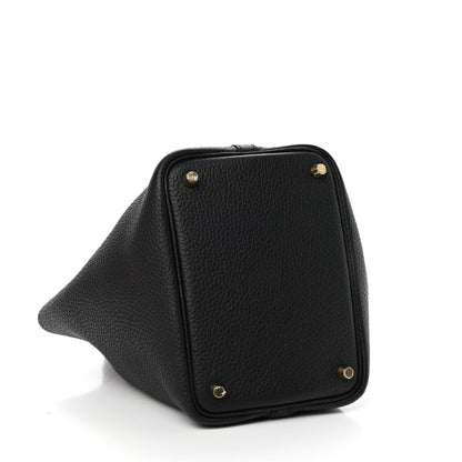 Hermes Taurillon Clemence Picotin Lock 18 PM Black 3 of 4