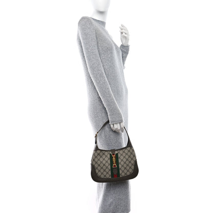 Gucci X BALENCIAGA BB Supreme Monogram Calfskin Web Small Jackie 1961 Hobo Beige Ebony 2 of 9