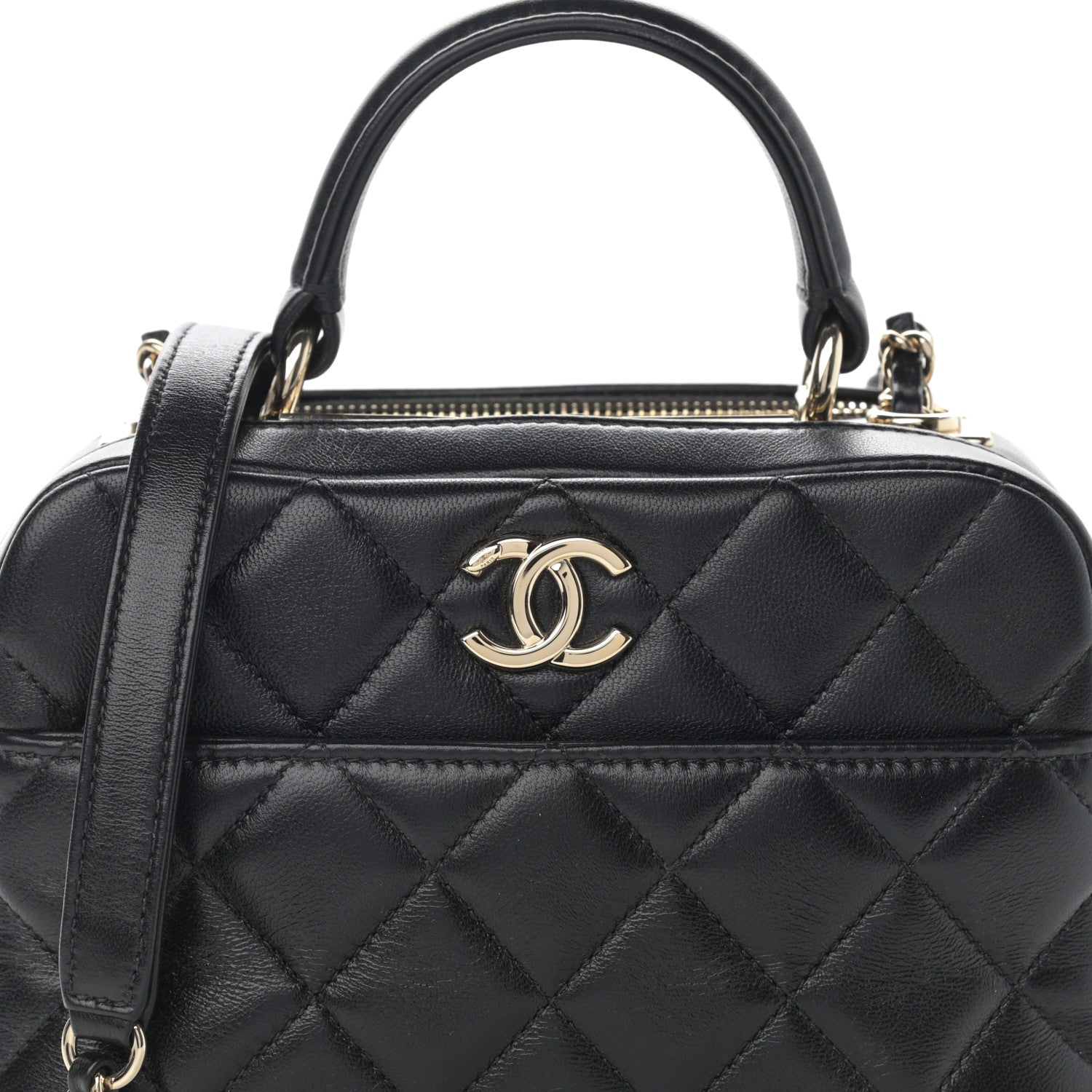 Chanel Lambskin Quilted Small Trendy CC Bowling Bag Black 8 of 12