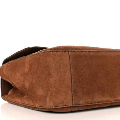 Chanel Suede Calfskin Small Souplissimo Maxi Flap Camel 18 of 21