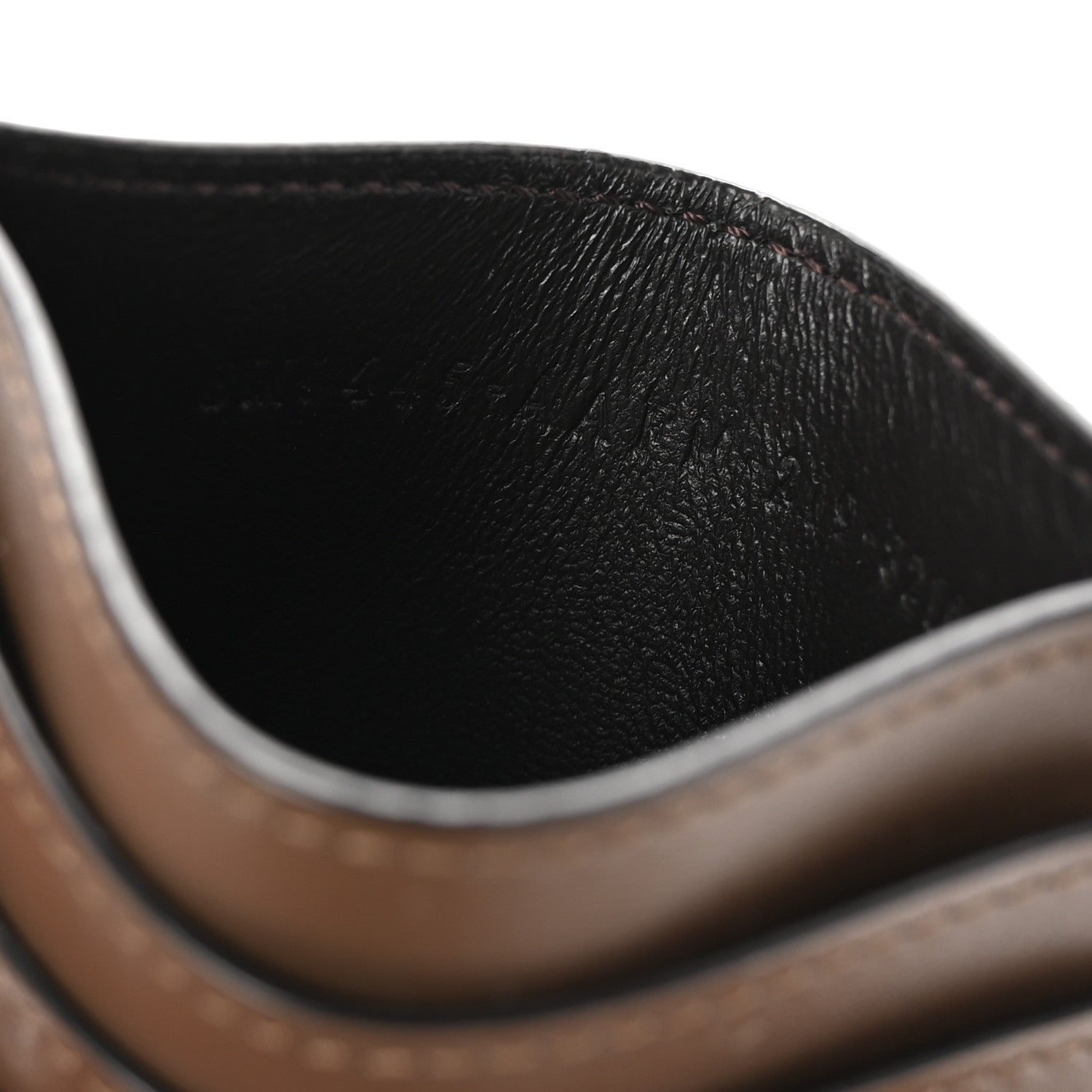 Fendi Vitello Cruise Bi-Color FF 1974 Embossed Card Holder Maya Black 7 of 9