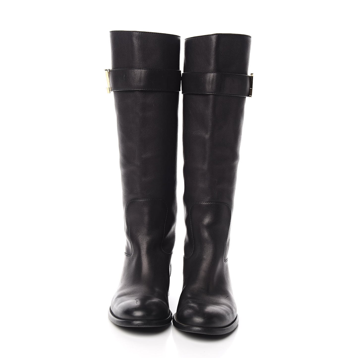 Calfskin Legacy Flat High Boots 38 Black