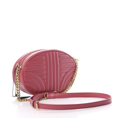 Prada Soft Calfskin Impunture Diagramme Chain Crossbody Peonia 3 of 10