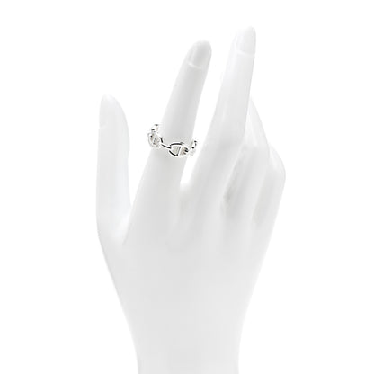 Hermes Sterling Silver PM Chaine d'Ancre Enchainee Band Ring 54 6.75 2 of 7