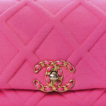Chanel Jersey Quilted Chanel 19 Waist Bag Pink 8 of 14