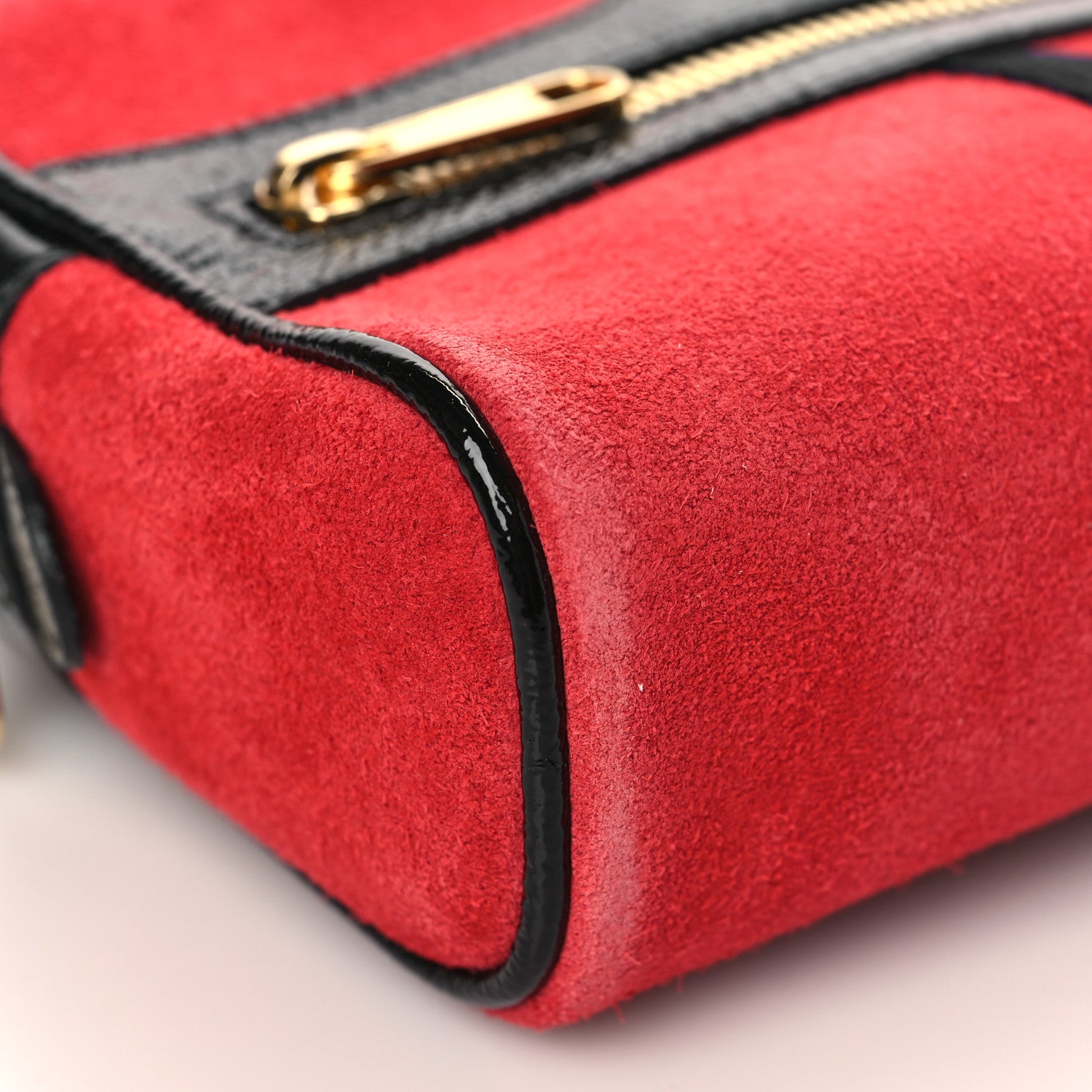 Gucci Suede Small Ophidia Belt Bag 75 30 Hibiscus Red 8 of 9
