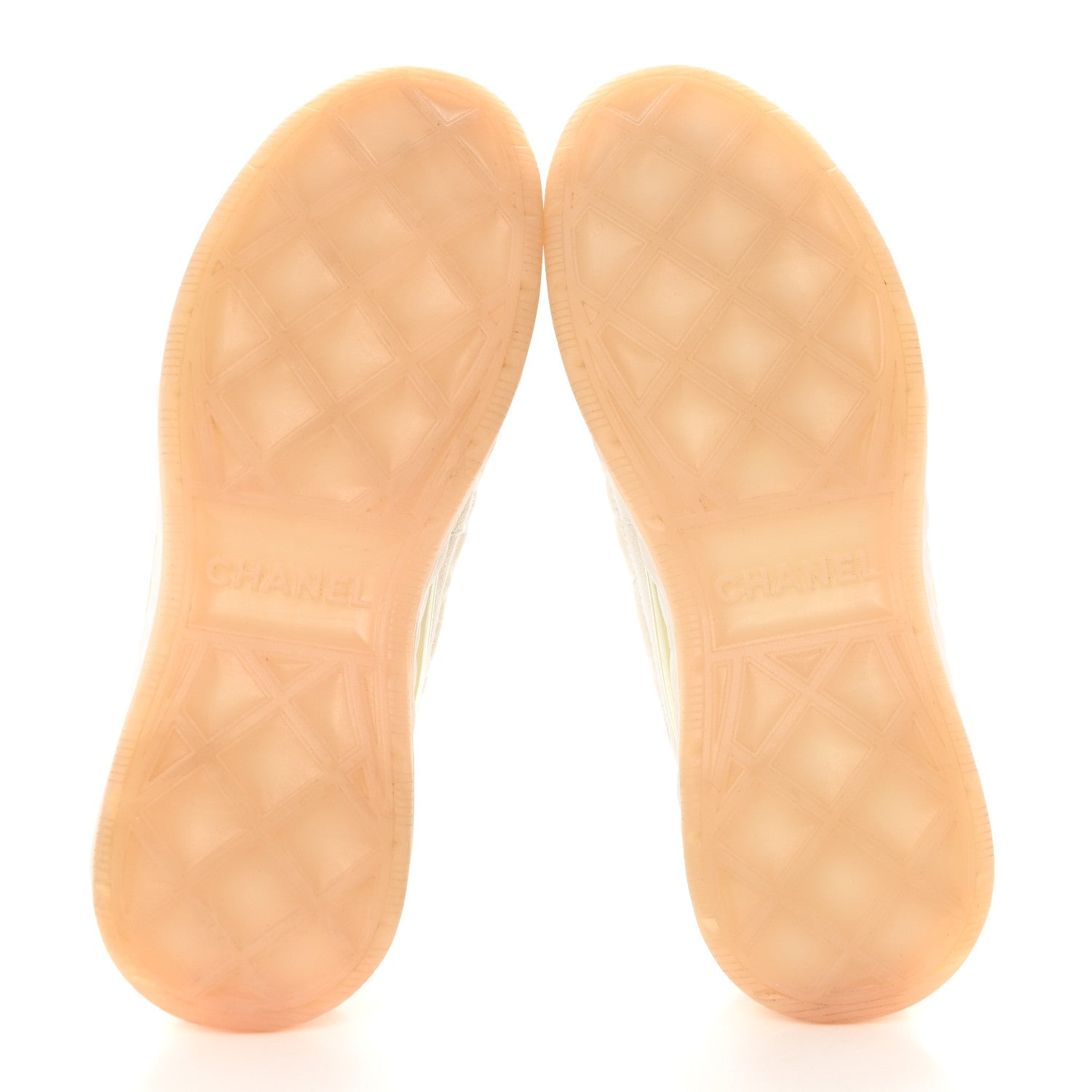 Chanel Velvet Calfskin Mixed Fibers CC Sneakers 39 Ivory Black 5 of 9