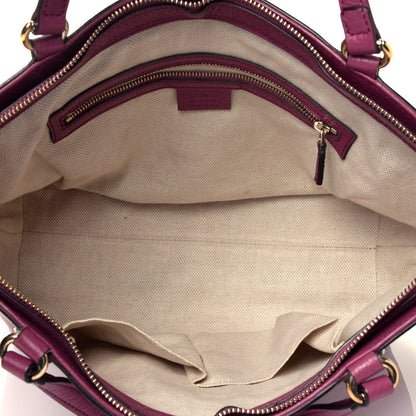 Gucci Pebbled Calfskin Small Soho Top Handle Bag Peonia Flower 6 of 10