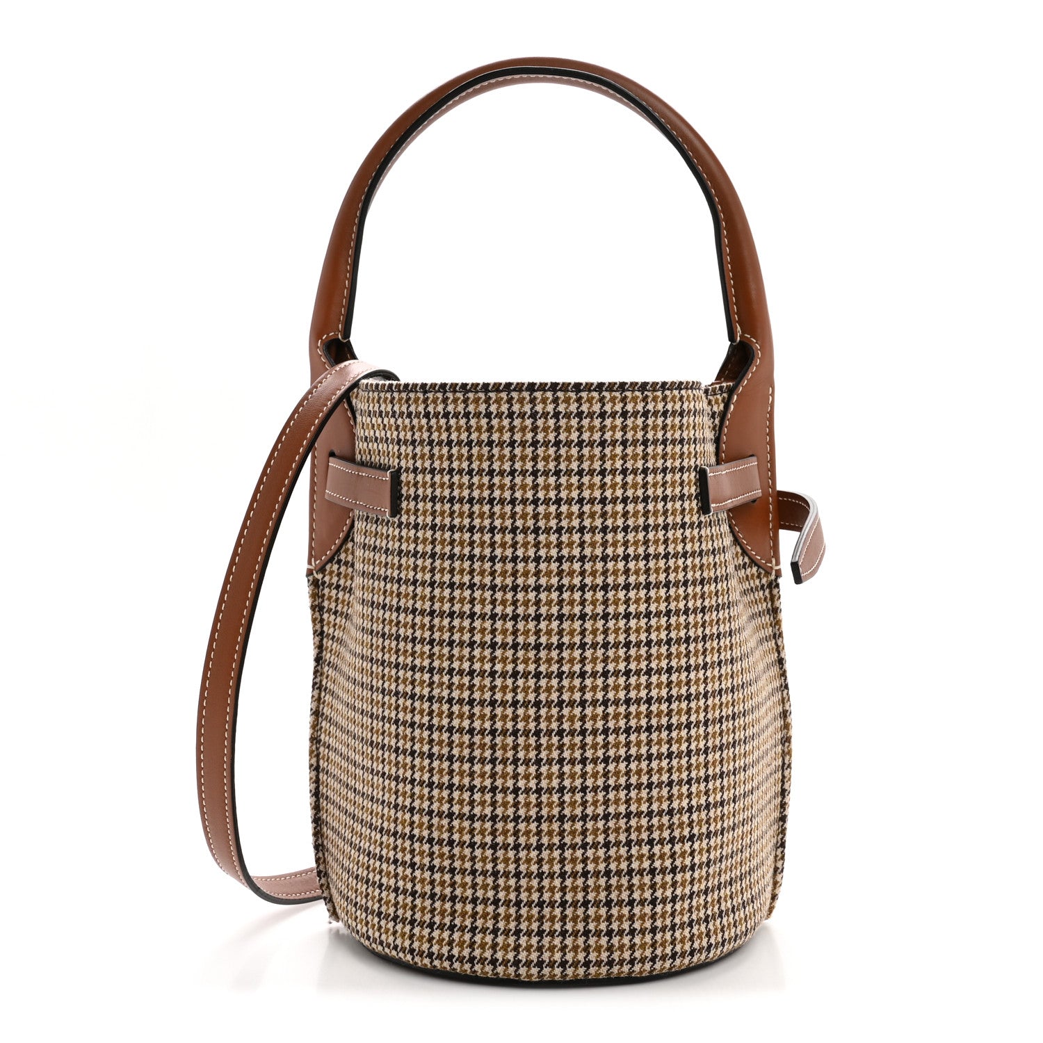 Celine Smooth Calfskin Tweed Nano Big Bag Bucket Tan 1 of 12