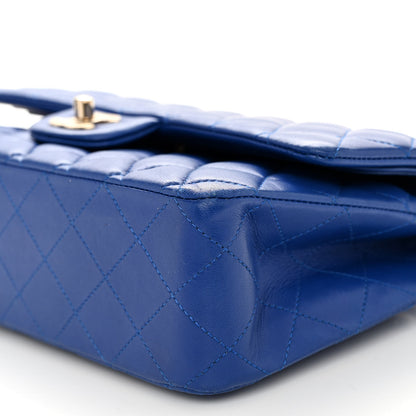 Chanel Lambskin Quilted Medium Double Flap Blue 10 of 10