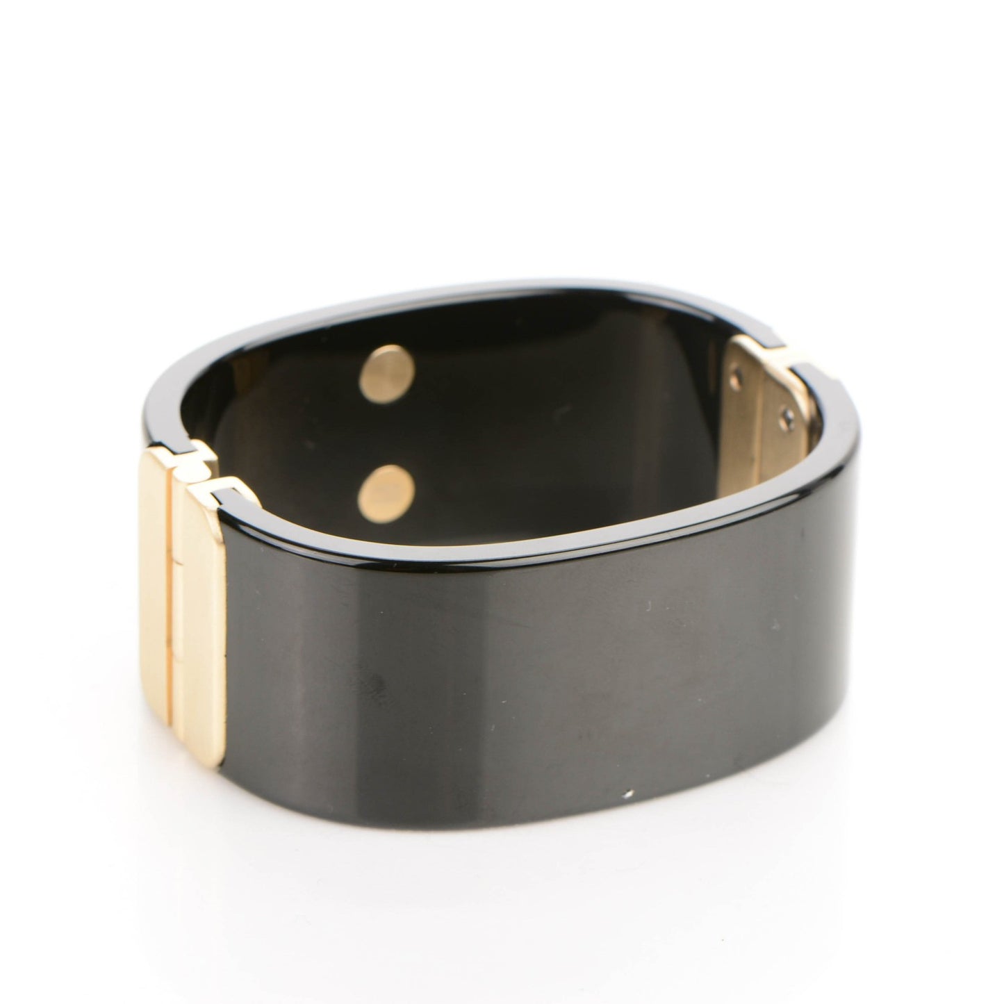 Resin Baguette Crystal CC Cuff Black