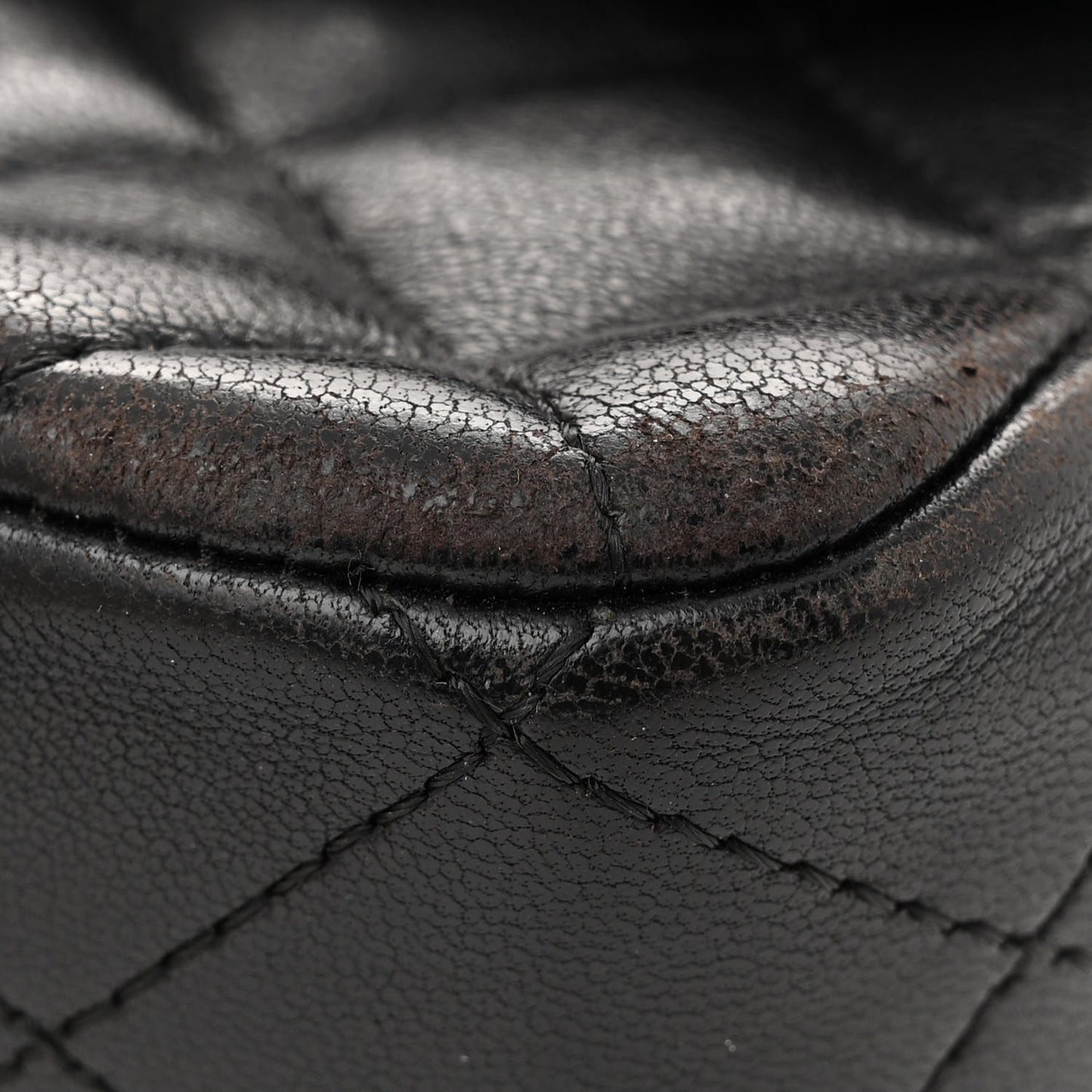 Lambskin Quilted Mini Square Flap Black