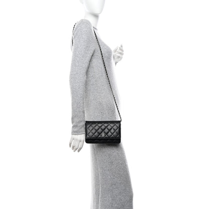 Chanel Caviar Quilted Wallet on Chain WOC Black 2 of 11