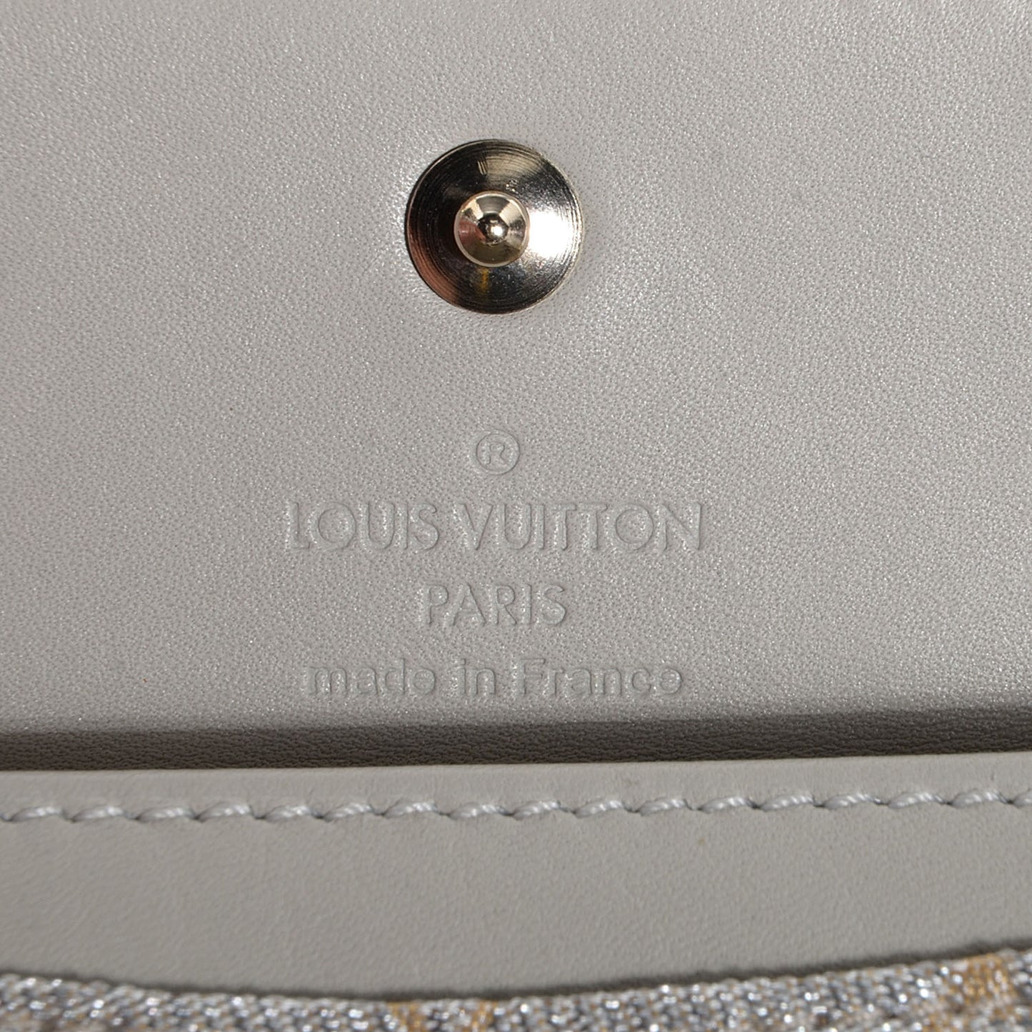 Satin Mini Monogram Porte-Monnaie Snap Wallet Silver