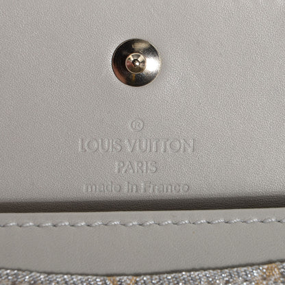 Louis Vuitton Satin Mini Monogram Porte-Monnaie Snap Wallet Silver 6 of 7