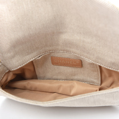 Chanel Canvas Camellia N°5 Flap Beige 5 of 12