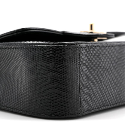 Chanel Lizard Mini Rectangular Flap Black 9 of 11