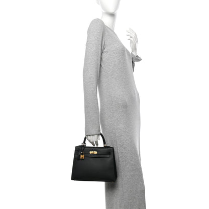 Hermes Epsom Kelly Sellier 25 Black 2 of 11