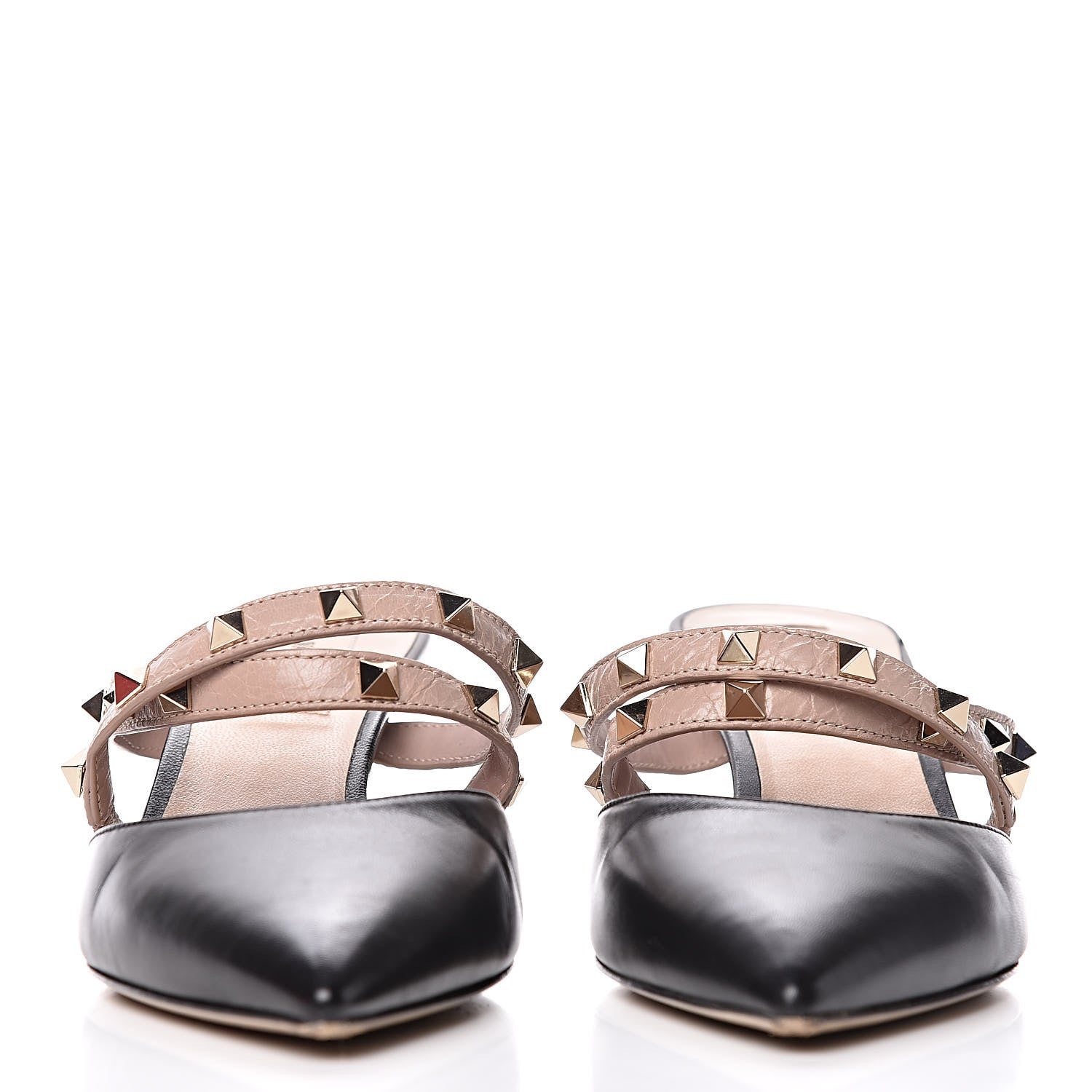 Valentino Garavani Nappa Rockstud Criss Cross 55mm Mules 38 Black Poudre 3 of 13