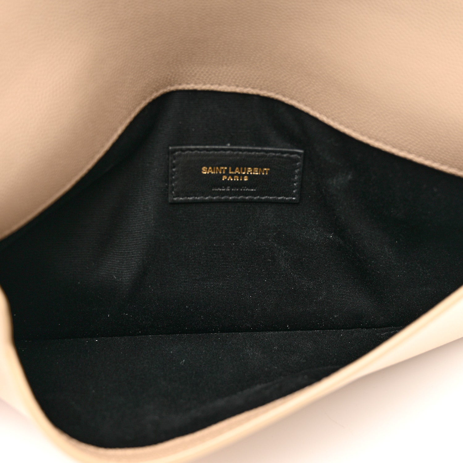 Saint Laurent Grain De Poudre Uptown Pouch Dark Beige 4 of 6