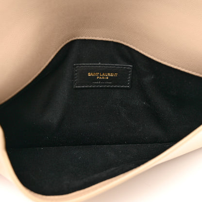 Saint Laurent Grain De Poudre Uptown Pouch Dark Beige 4 of 6